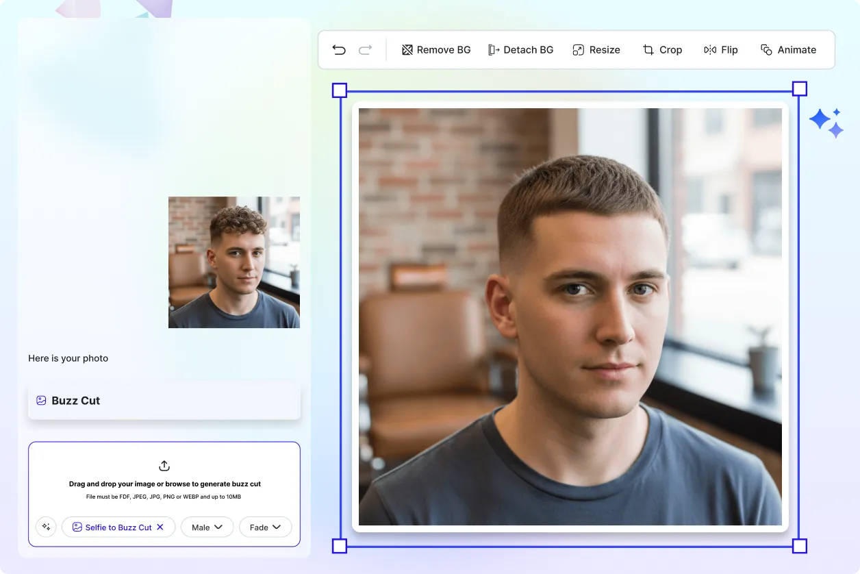 Free AI Buzz Cut Generator, Create Custom Haircut Designs Online